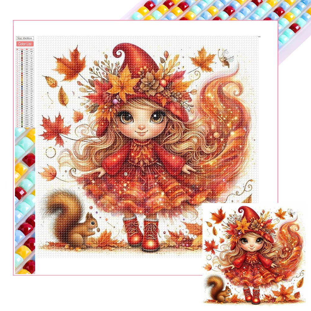 Diamond Painting - Full Square - Autumn Girl (30*30CM)