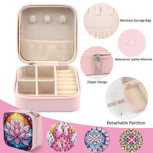 Load image into Gallery viewer, DIY Lotus Diamond Painting Kit Rotatable Mirror w Diamond Painting Jewelry Box
