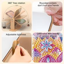 Load image into Gallery viewer, DIY Lotus Diamond Painting Kit Rotatable Mirror w Diamond Painting Jewelry Box
