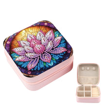 Load image into Gallery viewer, DIY Lotus Diamond Painting Kit Rotatable Mirror w Diamond Painting Jewelry Box
