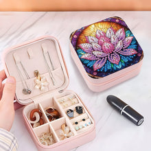Load image into Gallery viewer, DIY Lotus Diamond Painting Kit Rotatable Mirror w Diamond Painting Jewelry Box
