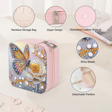 Load image into Gallery viewer, DIY Flower Diamond Painting Kit Rotatable Mirror w Diamond Painting Jewelry Box
