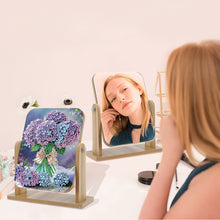 Load image into Gallery viewer, DIY Flower Diamond Painting Kit Rotatable Mirror w Diamond Painting Jewelry Box
