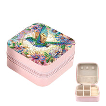 Load image into Gallery viewer, DIY Hummingbird Diamond Painting Kit Rotatable Mirror w Diamond Art Jewelry Box
