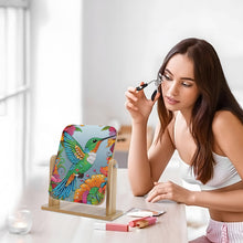 Load image into Gallery viewer, DIY Hummingbird Diamond Painting Kit Rotatable Mirror w Diamond Art Jewelry Box
