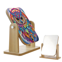 Load image into Gallery viewer, DIY Owl Diamond Painting Kit Rotatable Mirror w Diamond Painting Jewelry Box
