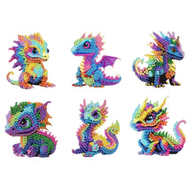 Load image into Gallery viewer, 6Pcs Acrylic 2D Flat Pterosaurs Diamond Painting Fridge Magnet for Whiteboard
