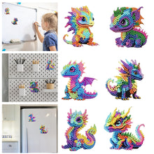 Load image into Gallery viewer, 6Pcs Acrylic 2D Flat Pterosaurs Diamond Painting Fridge Magnet for Whiteboard
