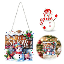 Load image into Gallery viewer, Xmas Theme 2D/Flat DIY Diamond Painting Art Pendant Wall Door Decoration
