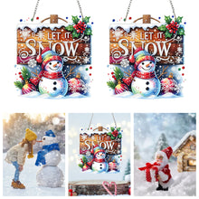 Load image into Gallery viewer, Xmas Theme 2D/Flat DIY Diamond Painting Art Pendant Wall Door Decoration
