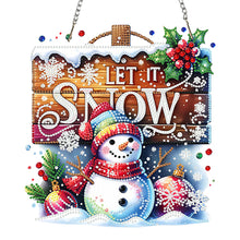 Load image into Gallery viewer, Xmas Theme 2D/Flat DIY Diamond Painting Art Pendant Wall Door Decoration
