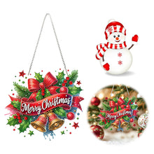 Load image into Gallery viewer, Xmas Theme 2D/Flat DIY Diamond Painting Art Pendant Wall Door Decoration
