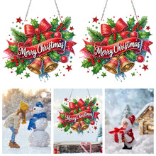 Load image into Gallery viewer, Xmas Theme 2D/Flat DIY Diamond Painting Art Pendant Wall Door Decoration
