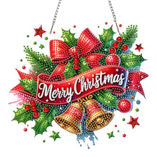 Load image into Gallery viewer, Xmas Theme 2D/Flat DIY Diamond Painting Art Pendant Wall Door Decoration
