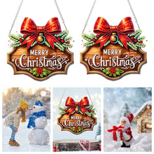 Load image into Gallery viewer, Xmas Theme 2D/Flat DIY Diamond Painting Art Pendant Wall Door Decoration
