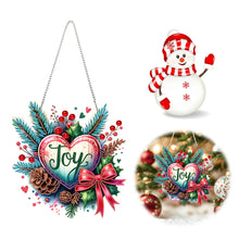 Load image into Gallery viewer, Xmas Theme 2D/Flat DIY Diamond Painting Art Pendant Wall Door Decoration
