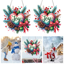 Load image into Gallery viewer, Xmas Theme 2D/Flat DIY Diamond Painting Art Pendant Wall Door Decoration
