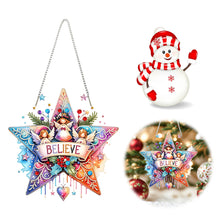 Load image into Gallery viewer, Xmas Theme 2D/Flat DIY Diamond Painting Art Pendant Wall Door Decoration

