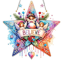 Load image into Gallery viewer, Xmas Theme 2D/Flat DIY Diamond Painting Art Pendant Wall Door Decoration
