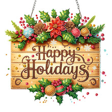 Load image into Gallery viewer, Xmas Theme 2D/Flat DIY Diamond Painting Art Pendant Wall Door Decoration
