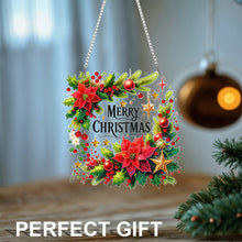 Load image into Gallery viewer, Xmas Theme 2D/Flat DIY Diamond Painting Art Pendant Wall Door Decoration
