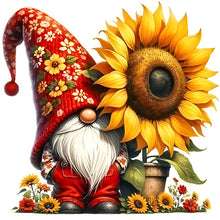 Load image into Gallery viewer, Diamond Painting - Full Round - Sunflower Gnome (30*30CM)
