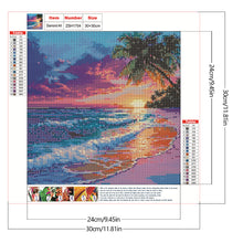 Load image into Gallery viewer, Diamond Painting - Full Round - Beach By The Sea (30*30CM)
