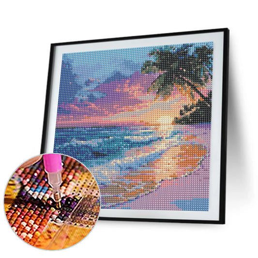 Diamond Painting - Full Round - Beach By The Sea (30*30CM)