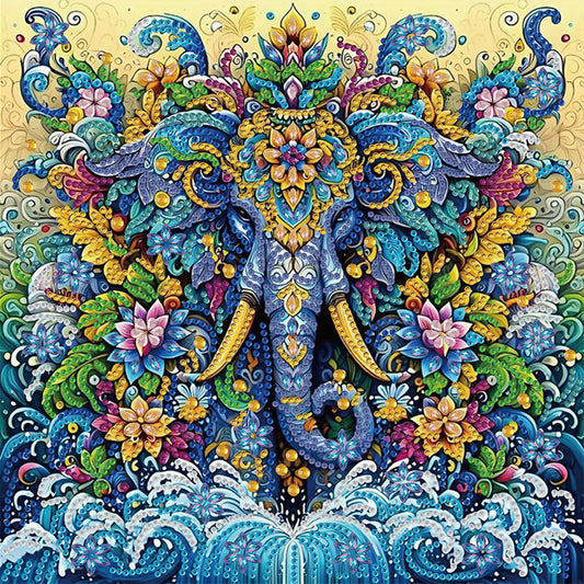 Diamond Painting - Partial Special Shaped - Elephant (30*30CM)