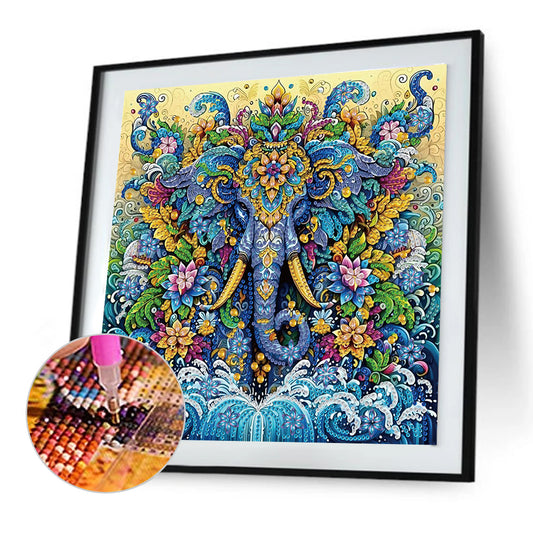 Diamond Painting - Partial Special Shaped - Elephant (30*30CM)