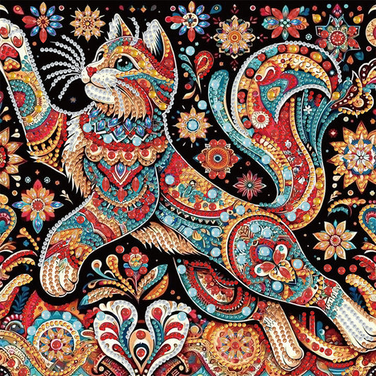 Diamond Painting - Partial Special Shaped - Cat (30*30CM)