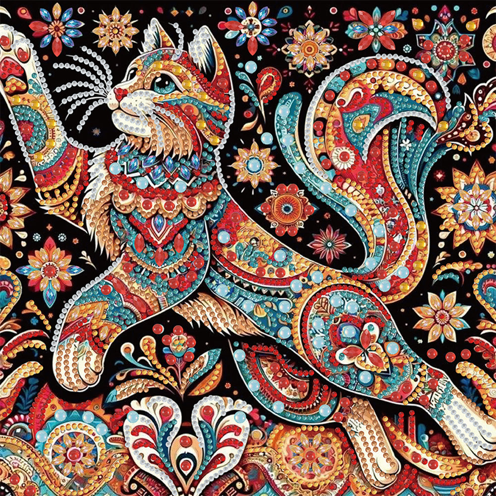 Diamond Painting - Partial Special Shaped - Cat (30*30CM)