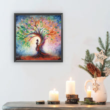 Load image into Gallery viewer, Diamond Painting - Partial Special Shaped - Tree And Girl (30*30CM)
