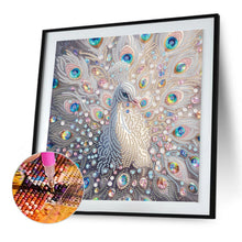 Load image into Gallery viewer, Diamond Painting - Partial Special Shaped - Peacock (30*30CM)
