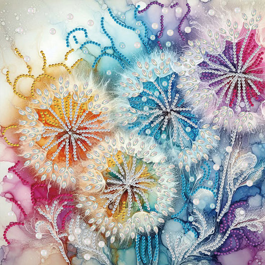 Diamond Painting - Partial Special Shaped - Dandelion (30*30CM)