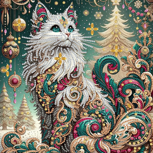 Diamond Painting - Partial Special Shaped - Cat (30*30CM)