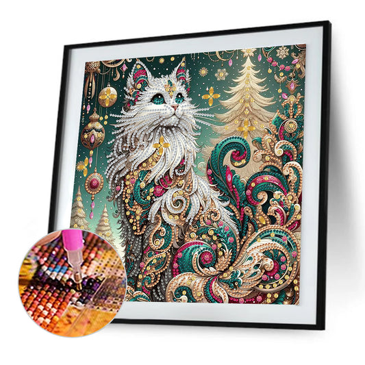 Diamond Painting - Partial Special Shaped - Cat (30*30CM)