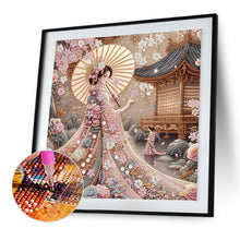 Load image into Gallery viewer, Diamond Painting - Partial Special Shaped - Japanese Girl (30*30CM)
