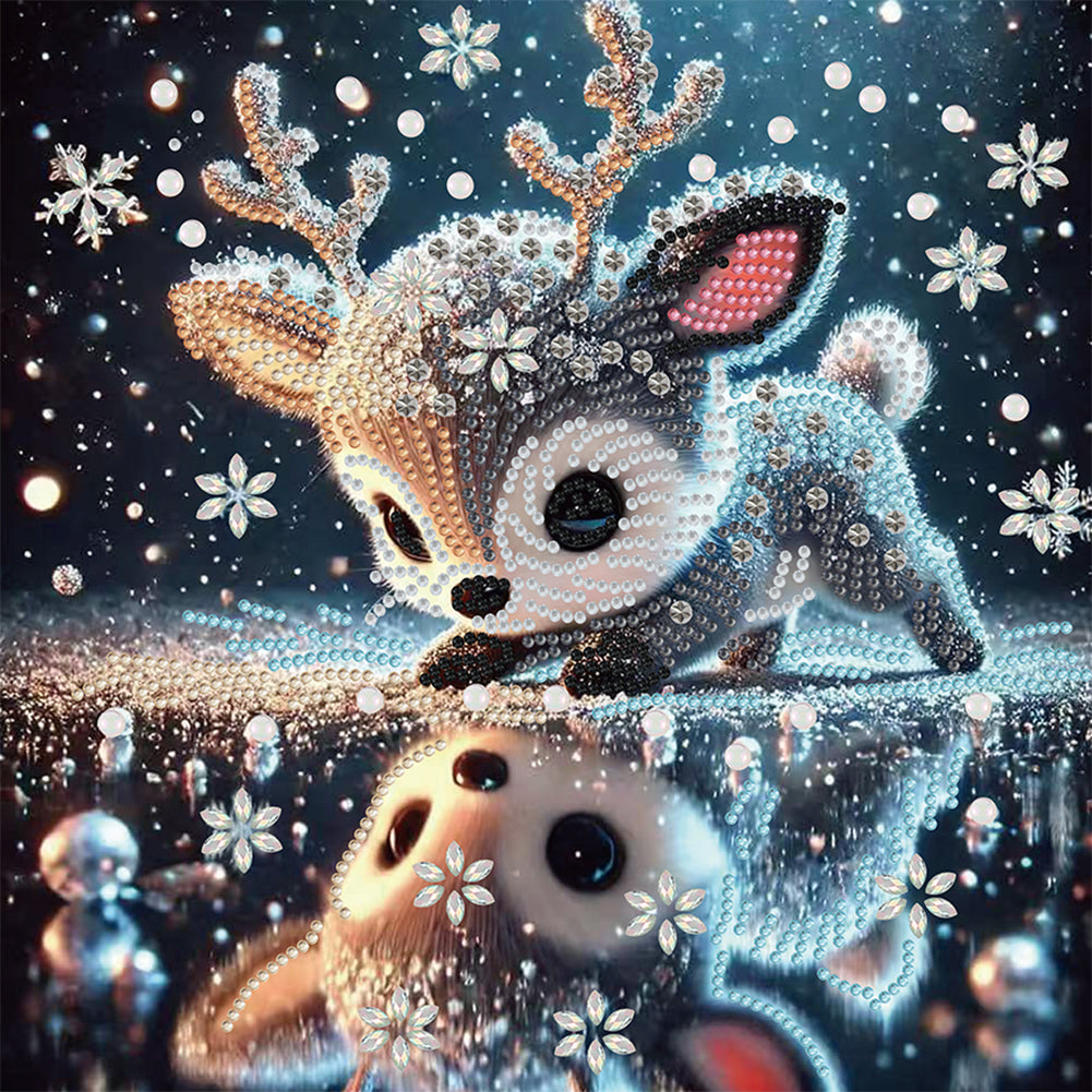 Diamond Painting - Partial Special Shaped - Deer (30*30CM)