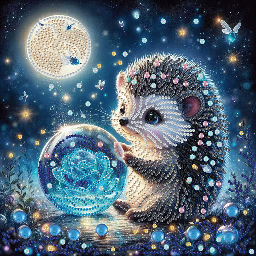 Diamond Painting - Partial Special Shaped - Hedgehog (30*30CM)