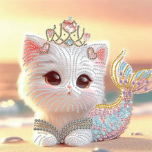 Load image into Gallery viewer, Diamond Painting - Partial Special Shaped - Mermaid Cat (30*30CM)
