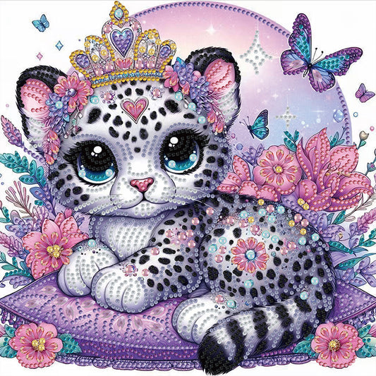 Diamond Painting - Partial Special Shaped - Leopard (30*30CM)