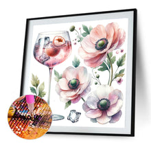 Load image into Gallery viewer, Diamond Painting - Full Round - Wine Glass And Flower (30*30CM)
