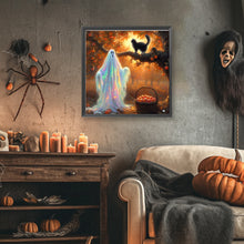 Load image into Gallery viewer, Diamond Painting - Full Round - Cat And Ghost Under The Apple Tree (40*40CM)
