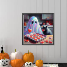 Load image into Gallery viewer, Diamond Painting - Full Round - Halloween Ghost And Love Dessert (40*40CM)
