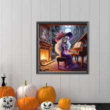 Load image into Gallery viewer, Diamond Painting - Full Round - Skeleton Playing Piano (40*40CM)
