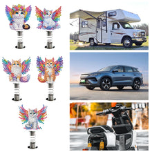 Load image into Gallery viewer, 5pcs 2D Flat Angel Cat DIY Diamond Painting Shake Car Ornaments for Center Console
