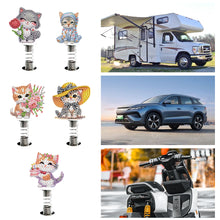 Load image into Gallery viewer, 5pcs 2D Flat Cat DIY Diamond Painting Shake Car Ornaments for Center Console

