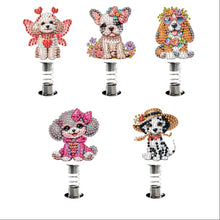 Load image into Gallery viewer, 5pcs 2D Flat Dog DIY Diamond Painting Shake Car Ornaments for Center Console
