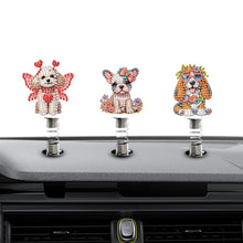 Load image into Gallery viewer, 5pcs 2D Flat Dog DIY Diamond Painting Shake Car Ornaments for Center Console
